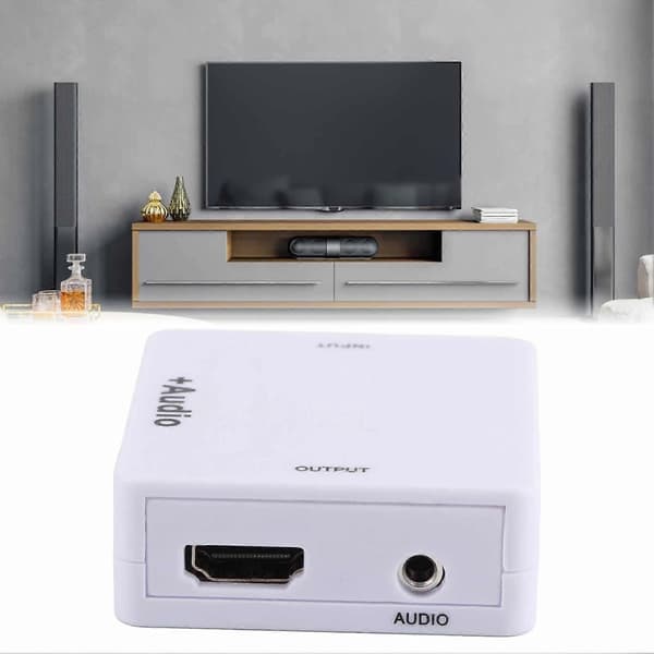 Abs Multifunksjons Hdmi Til Hdmi Lyd Splitter Dekoder Konverter For Tv Lyd System Hvit  (FMY)