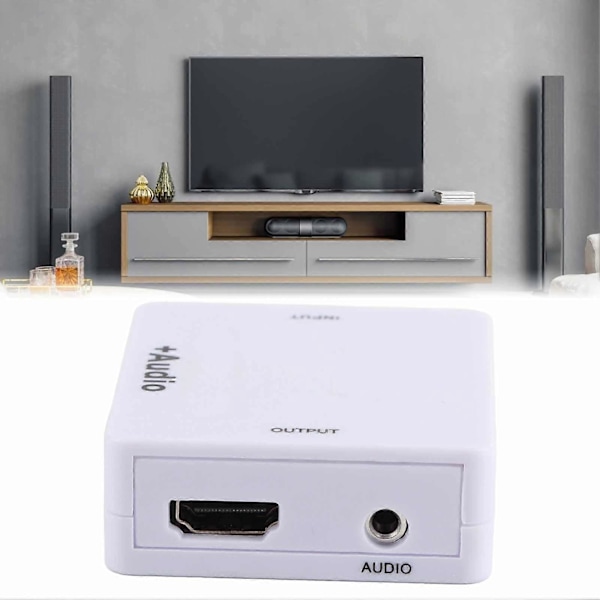Abs Multifunktionel Hdmi Til Hdmi Lyd Splitter Dekoder Konverter Til Tv Lydsystem Hvid (FMY)