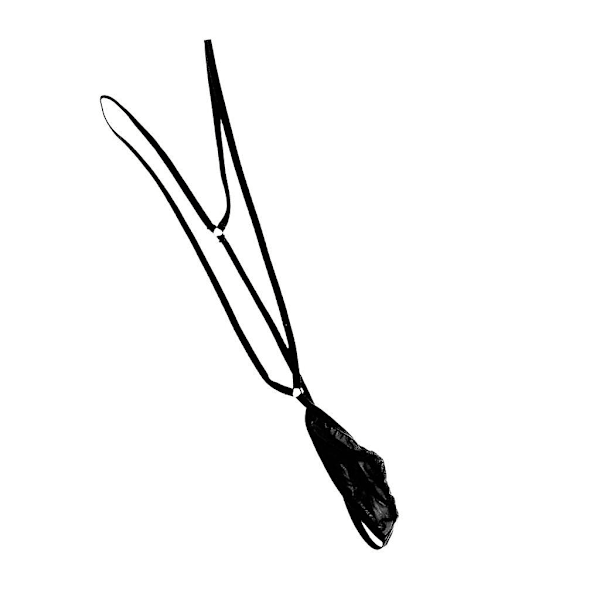 V-sling Stretch Mankini Baddräkt Underkläder Hängslen Bodysuit Svart för Män (FMY)