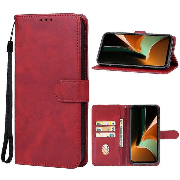 Læder telefoncover til Ulefone Armor 17 Pro (FMY) Red For Ulefone Armor 17 Pro