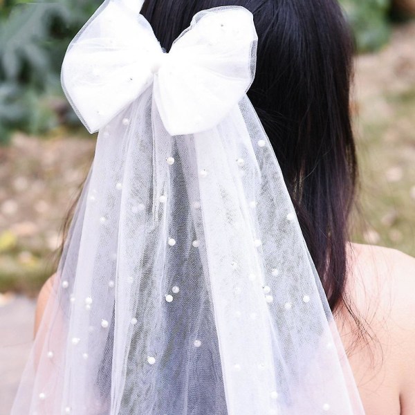 Utdrikningslagsdekorasjoner Perlehvit hårsløyfe - Bride To Be | Brudedusjgave, brudepikefavoritter,wz-422 (FMY)