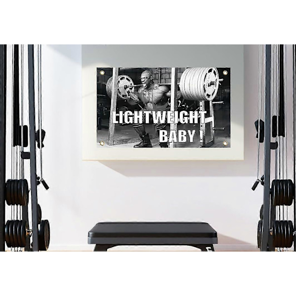Ronnie Coleman Kevyt Lippu Inspiroi treeniäsi tällä lipulla - Pysy motivoituneena hienolla motivaatiotaiteella - Kuntosalin seinäkoriste Yksi kappale Q  (FMY) 120x180cm