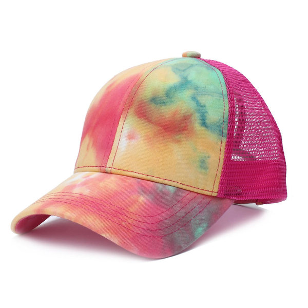 Unisex Tie Dye Justerbar Snapback Outdoor Sport Hat Bomulls Hip Hop Basebollkeps (FMY) Yellow Red