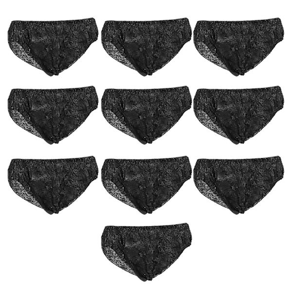 10-pack Svarta Engångsunderkläder Herrar Kalsonger Underkläder Herrkalsonger (FMY) Black 24X22X0.4CM