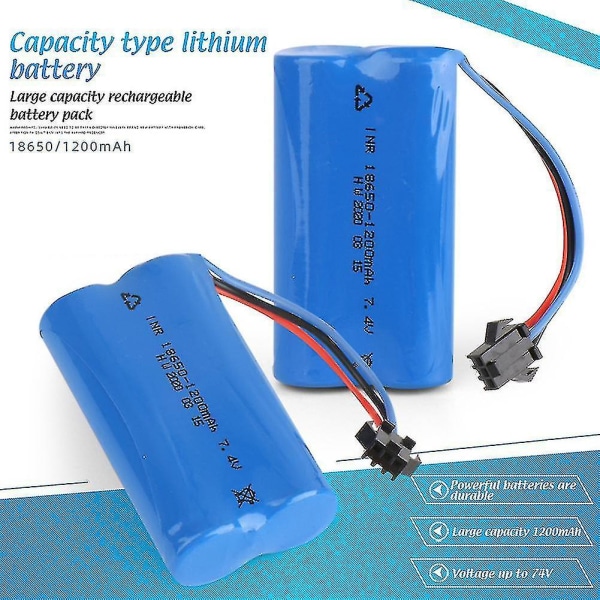 7,4v 1200mah lithium batteri udskiftningsbatteri til fjernbetjent bil (FMY)