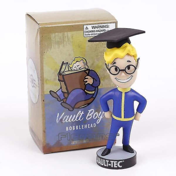 KinZon Fallout Vault Boy Bobble Head PVC Actionfigur - Samleobjekt Brinquedos (FMY) A Intelligence