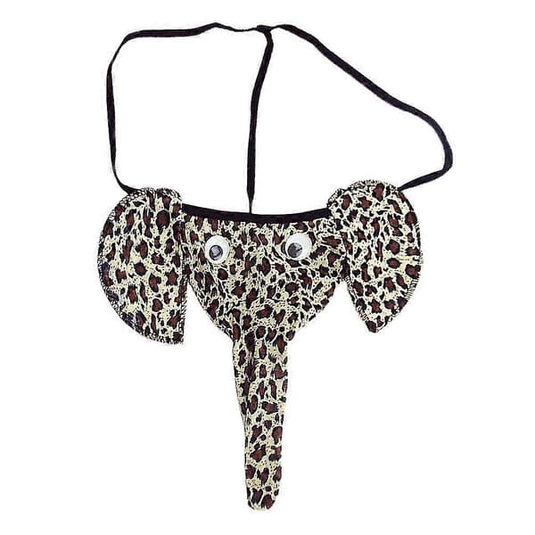 Herr Nyhet Elefant G-string Trosor Underkläder Kalsonger Underbyxor B (FMY) Leopard