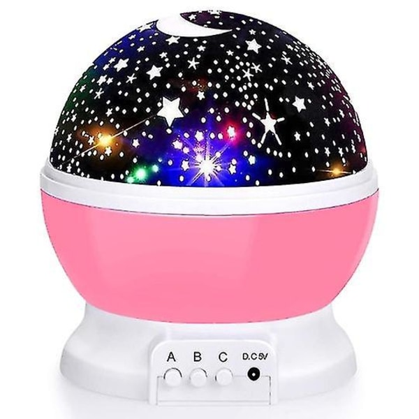 Galaxy Projektor Stjerneklar Himmel Roterende Led Natlampe Planetarium Børneværelse Stjerne Natlys Månelys Børnegave Lampe,hww  (FMY) Pink