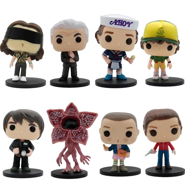 8-pack Stranger Things Actionfigurer Modelldockor Leksaker Barnpresent (FMY)