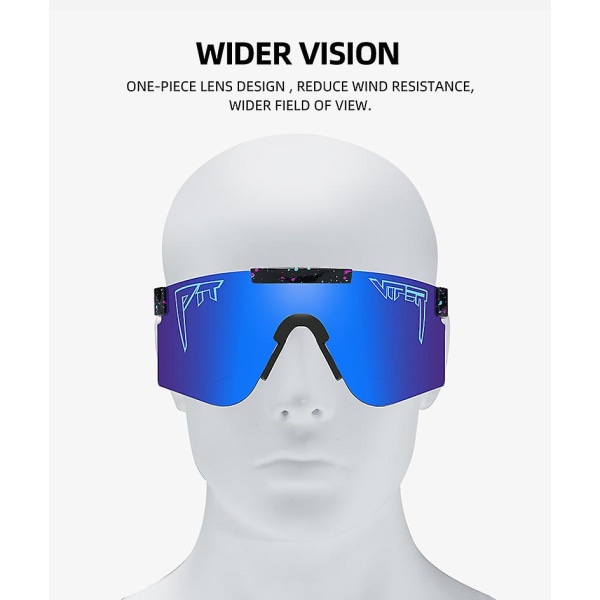 De nya utomhus vindtäta glasögonen klassiska glasögon, Cykling Löpning Fiske Sport Polarized Sunglassesc42 (FMY)