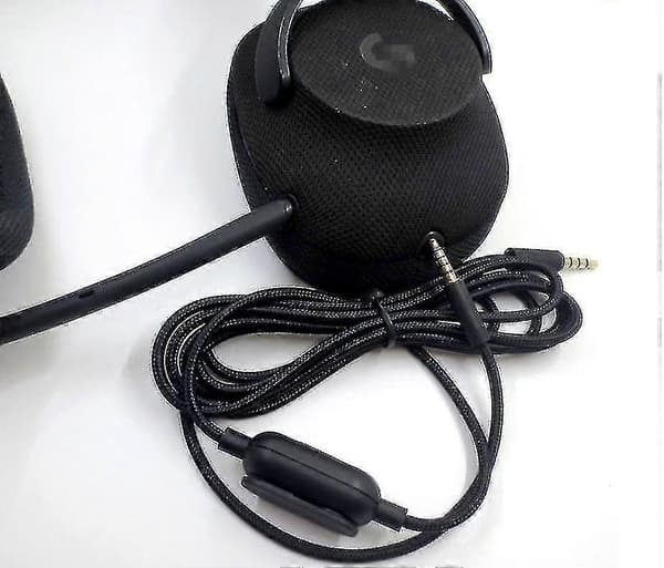3,5 mm til 3,5 mm lydkabel kompatibelt med Logitech G Pro X / G Pro Gaming Headset Black
