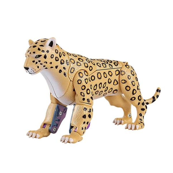 Pedagogisk Transform Djur Robot Action Figur Leksak Gåva För Barn Småbarn Djurfigurer Modell Transformation Toy (FMY) Cheetah
