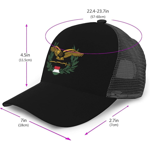 Unkari-Unkarilainen-Puolustusvoimat-Tunnus-Trucker-lippis - Verkkokangas baseball-lippis miehille ja naisille ulkoiluun BA-1081 (FMY) color1072