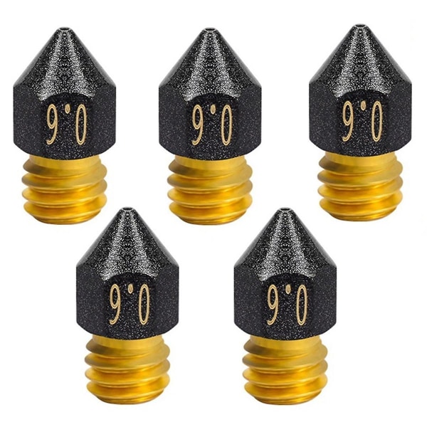 5pcs Mk8 Ptfe Coated Nozzle 0.6mm M6 Thread Brass Nozzle For Cr10 Cr10s -3 3d Printer Nozzles 1.75m  (FMY)