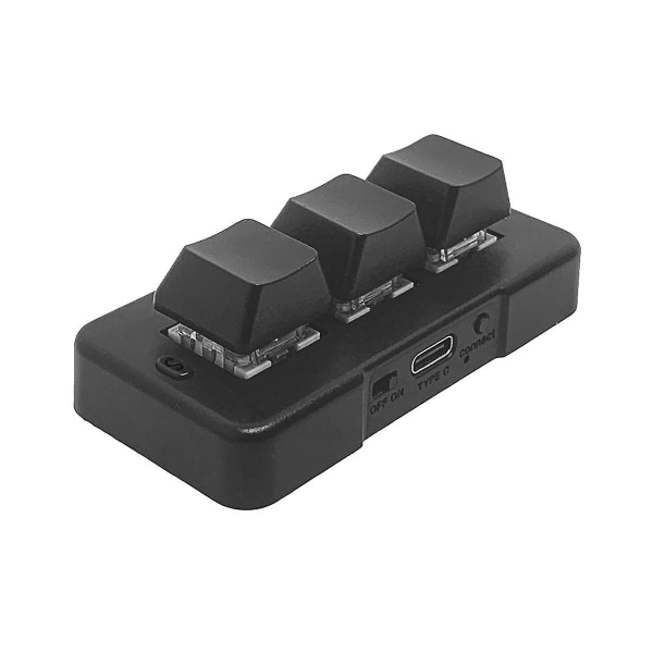 Mk321 Pro 3 Key Mini Tangentbord Mekanisk Switch USB+2,4g+bt Anslutning för Office Game Multimedia M (FMY)