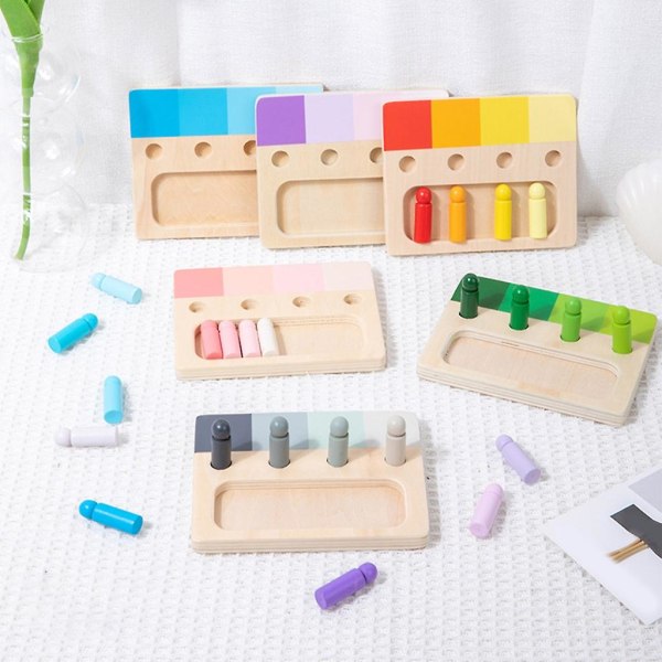 Rolig konst-hjärnteasers Barn Pedagogisk leksak utvecklas för fantasi igenkänning Färgigenkänning Hand-eye (FMY)