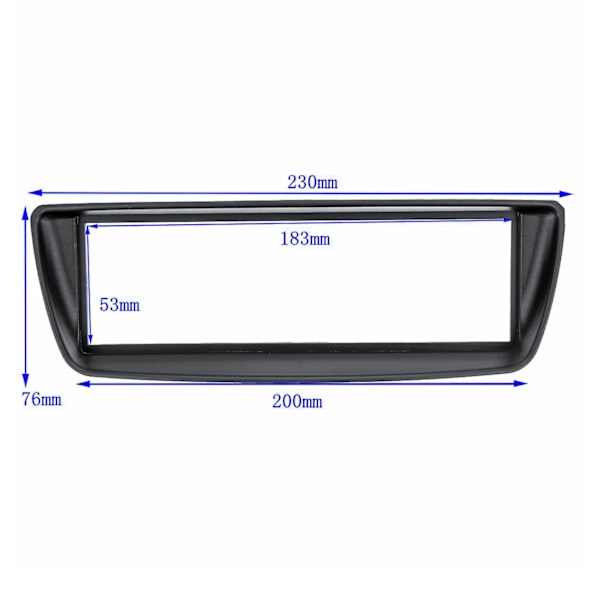 1 Din Bilstereo Radio Fascia Panel Plate Trim Kit Ramme for C1 for Ab for 107  (FMY) black