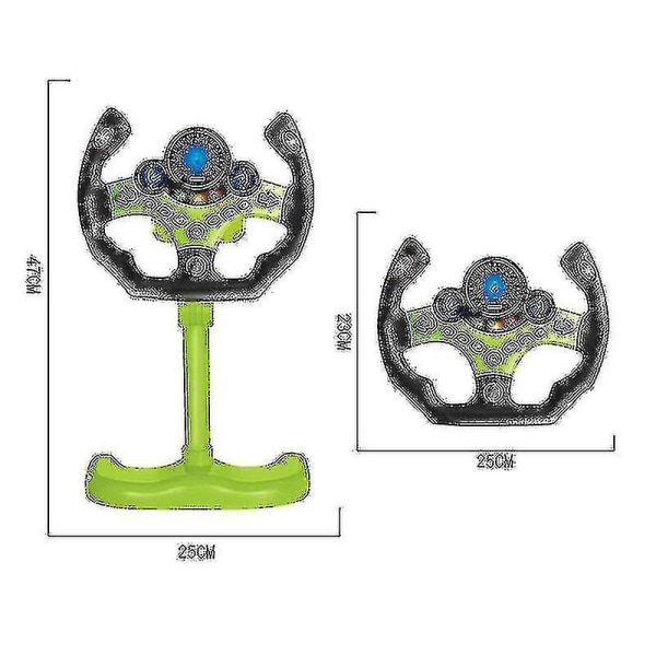 Elektrisk simuleringsratlegetøj med lyd og lys, lærerigt biltøj, børns bilsimulering legetøj zy.6  (FMY) Pink