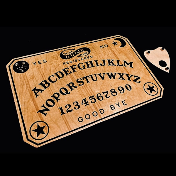 Farfi Ouija-brett med snakkende planchette - Lås opp mystisk veiledning - Miljøvennlig - Enkel å bruke - Allsidig gave - Ouija-brett (FMY) Black