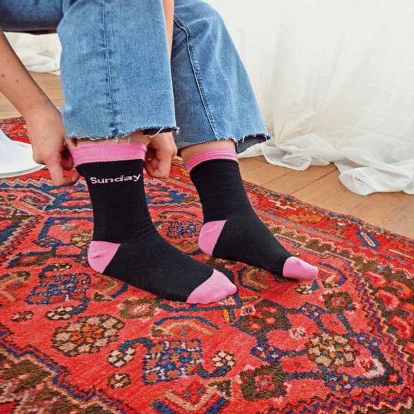 - 7-pack Damsockar med Veckodagar (FMY) Black 4-8 UK