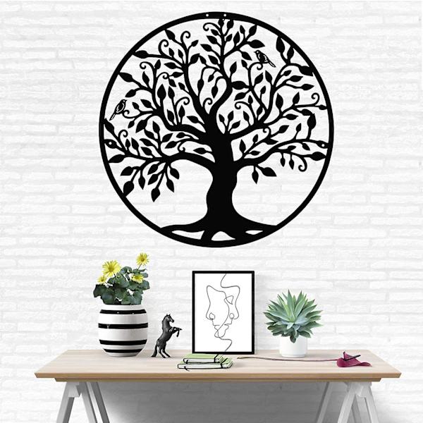 Seinälle ripustettava metalliseinäkoriste Elämänpuu Seinäkoriste Seinälle ripustettava (FMY) 35*35cm