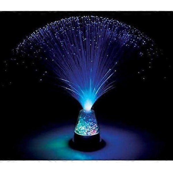 LED Fiberoptisk Lampe, LED Fargerik Skiftende Fiberoptisk Fontene Nattelys med Krystallbase, Multifarget Atmosfærisk Sengbordlys (FMY) 7 Color Rechargeable