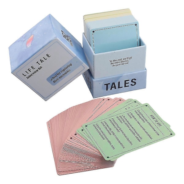 Interview Kit Cards Tales Lifestory Haastattelusetti Perhepelailu Ilta Kuratoitujen Kysymyskorttien Kanssa (FMY)