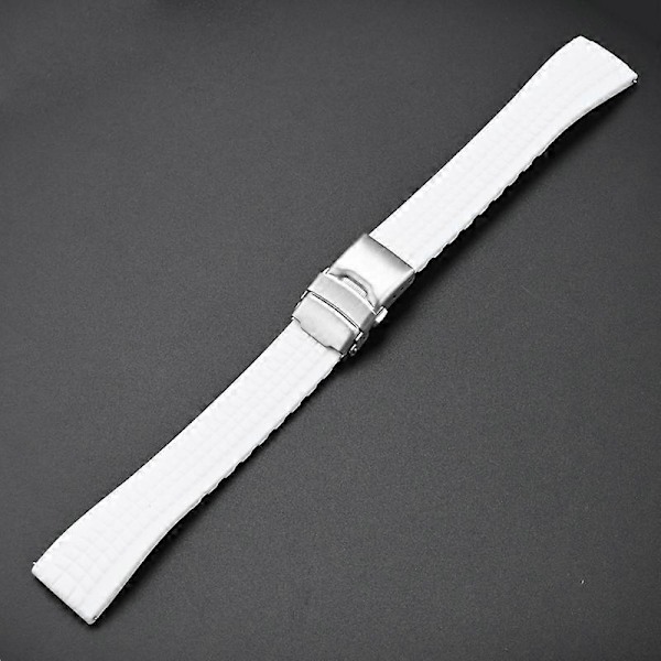 20MM Klokkereim Klippbar Flat Hode Grensesnitt Universal Rem For Patek Phillip (FMY) White