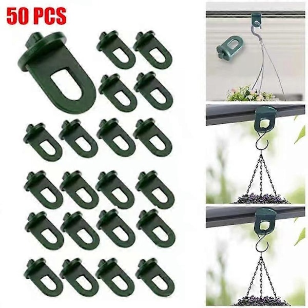 50 stk. Drivhus Twist Clips Plast Drivhus Fastgørelsesclips til Aluminium Drivhus Isolering Net Skygge (FMY)