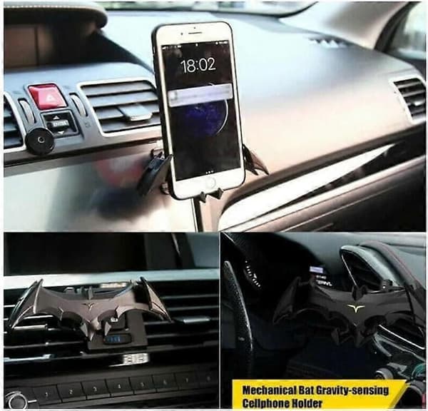 Biltelefonholder Luftventilbeslag Ultrastabil Universal Telefonholder Til iPhone Android Justerbar Sort ABS (FMY)