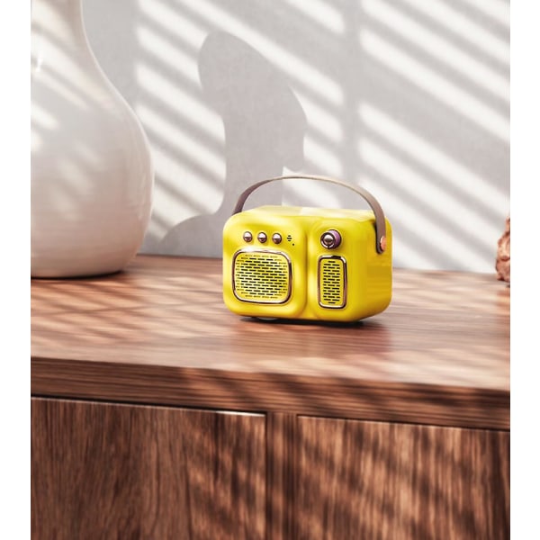 Bluetooth högtalare, hög hi-fi-stereo och djup bas, bärbar trådlös högtalare, handsfreesamtal utomhus Bluetooth högtalare (gul) (FMY)