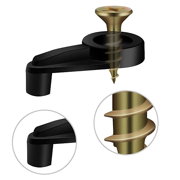 100 kappaleen lasinpidikeklipsisarja Kaapin lasiklipsit 4 mm:n lasiklipsi lasikaapin ovien kiinnittämiseen (musta ja kulta)  (FMY) Black  Gold