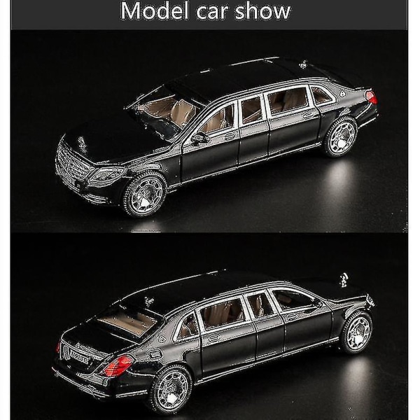 1:24 Lelulelu S650 Limousine Diecast Metallimalliauto Uusi Musta Leluleluauto (FMY) black