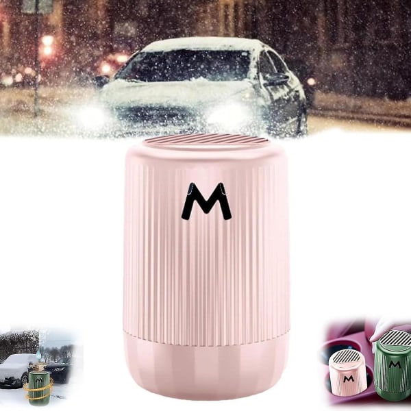 Køretøjsmikrobølge molekylært afisningsinstrument, bærbart køretøjsmonteret mikroovn Kraftfuld tømiddel, solid aromaterapi-afisningsbæger (FMY) Pink