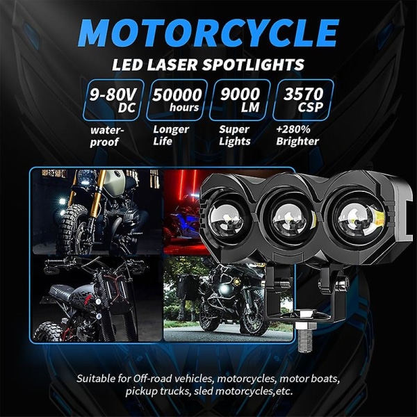 30w billedt arbeidslys 3-modus spotlight Vanntett modifisert lys for offroad suv lastebil motorsykkel (FMY)
