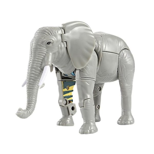 Pedagogisk Transform Djur Robot Action Figur Leksak Gåva För Barn Småbarn Djurfigurer Modell Transformation Toy (FMY) Elephant