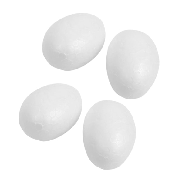 10 Styropor æg 6 cm hvide påskeæg dekorative æg til eller til at klistre (FMY) White