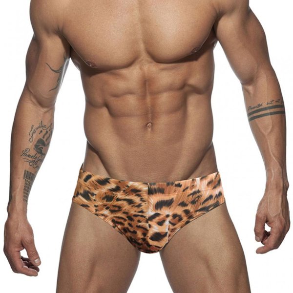 Män Sommar Badbyxor Låg Midja Snabbtorkande Tiger Print Badbyxor Andningsbara Slim Fit Badbyxor (FMY) M