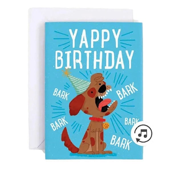 Musik Ljudkort Rolig Hund Kvadratisk Skämt Gratulationskort Pappershund Musik Gratulationskort (FMY) As Shown