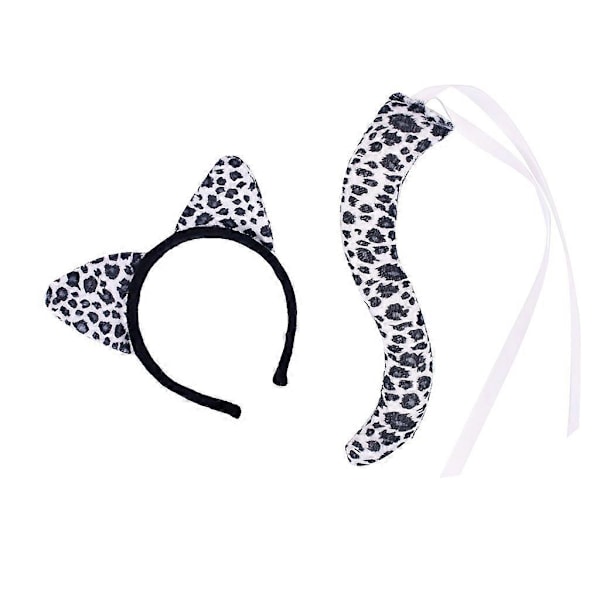 Zebra Giraff Öron Pannband Svans Set Djur Maskerad Kostym Kit för Cosplay (FMY) Zebra