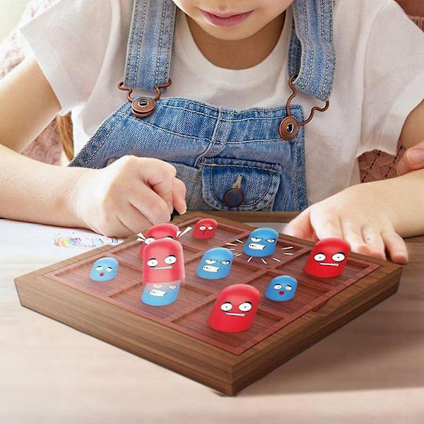 Puinen Nolli-Nolli Mini Lautapeli Leikki Nolli-Nolli Lautapeli Aikuisten Ja Lasten (FMY)