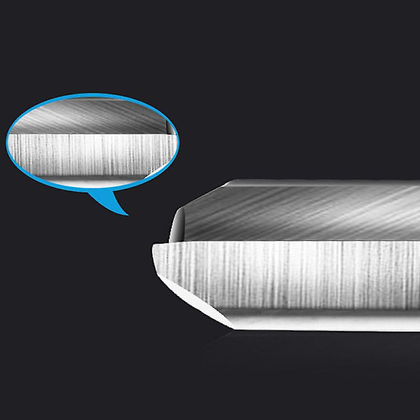 5 stk./parti 6x32mm to-fløjtede lige fræsebits til træ CNC lige graveringsskær hårdmetal ende (FMY)
