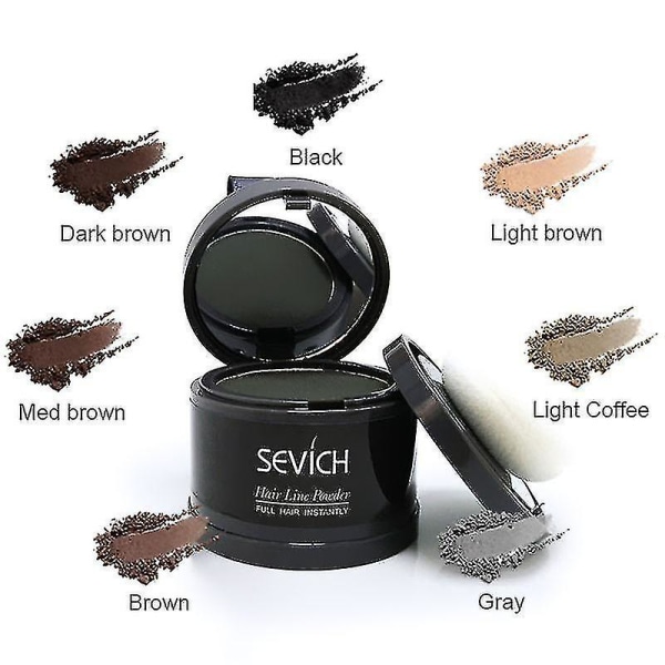 Sevich Hairline Powder 4g Hairline Shadow Powder Makeup Hair Concealer Natural Cover Unisex Håravfallsprodukt Ljusbrun (FMY)