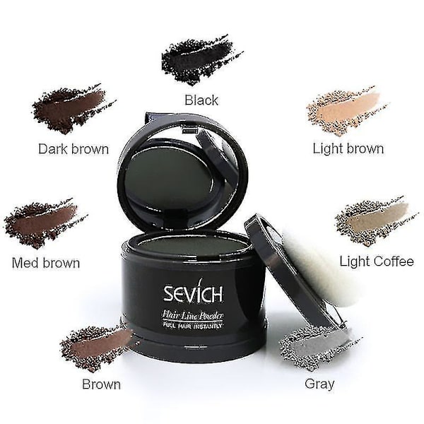 Sevich Hairline Powder 4g Hårfäste Skugga Pulver Makeup Hår Concealer Naturlig Täckning Unisex Hårbortfall Produkt Ljusbrun (FMY)