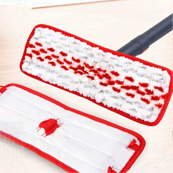 6-pack Ersättningsmoppdukar för Vileda Mopphuvud, Vileda Easy Clean Mopp Tillbehör (FMY) Red & white