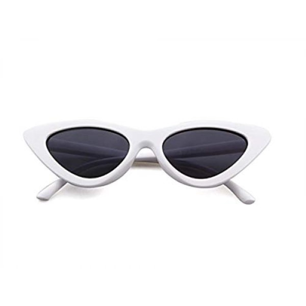 Retro vintage smala kattögonsolglasögon för barn Hjärtformade solglasögon----vita (FMY)