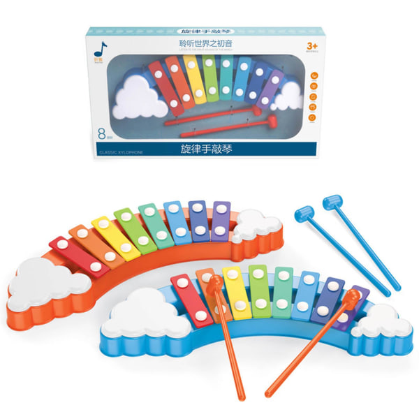 Cloud Shape Kids late som tre-xylofon multifunksjonelt tilbehør Partyfavoritt gjør-det-selv-gaveide til din lille musiker (FMY)