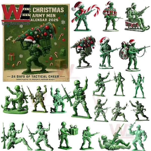 Grønn kriger julekalender (FMY) 26 * 18 * 3cm