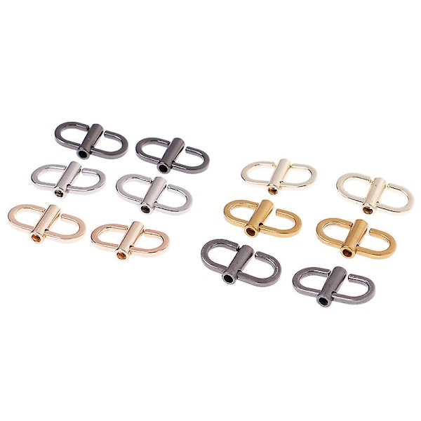 1 par Justerbare Metallspenner Kjede Rem Veske Forkorte Skuldervesker Tilbehør (FMY) Light Gold 1pair x Metal buckle