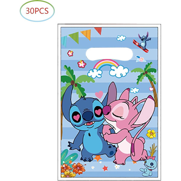 30 kpl Lilo ja Stitch -juhla-lahjapussia, Lilo ja Stitch -syntymäpäiväjuhlatarvikkeisiin (FMY)
